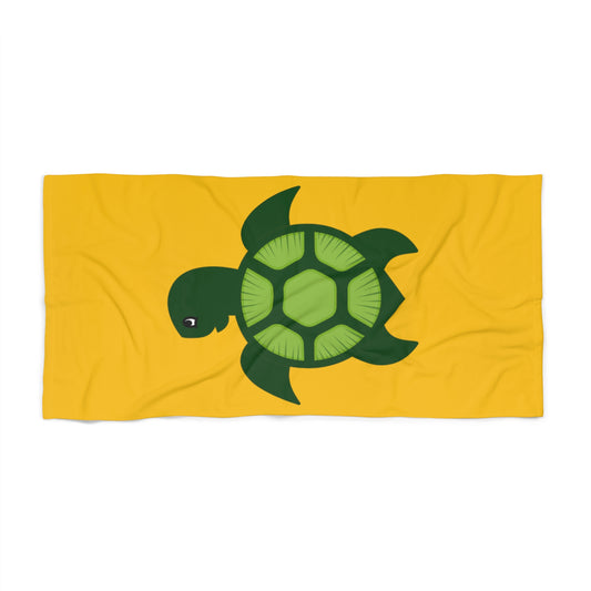 Yellow Turtlez Beach Towel (large turtle)