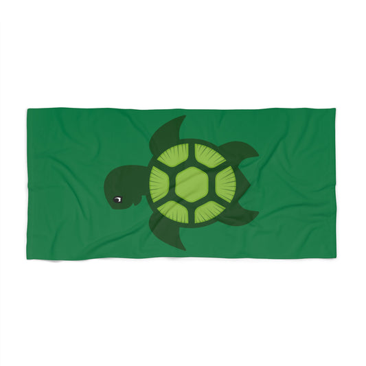 Dark green Turtlez Beach Towel (large turtle)