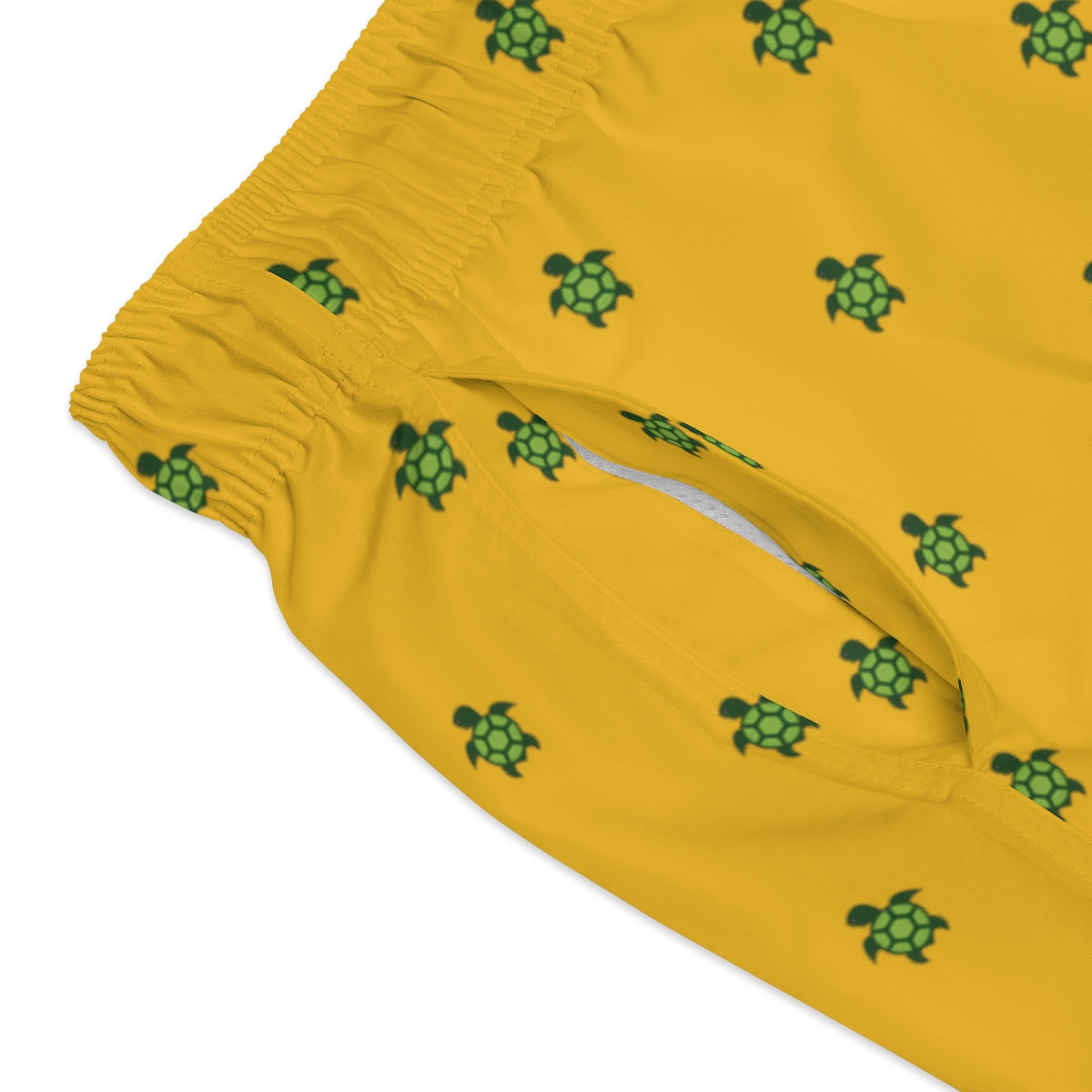 Yellow Turtlez Swim Trunks