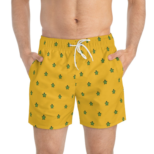 Yellow Turtlez Swim Trunks